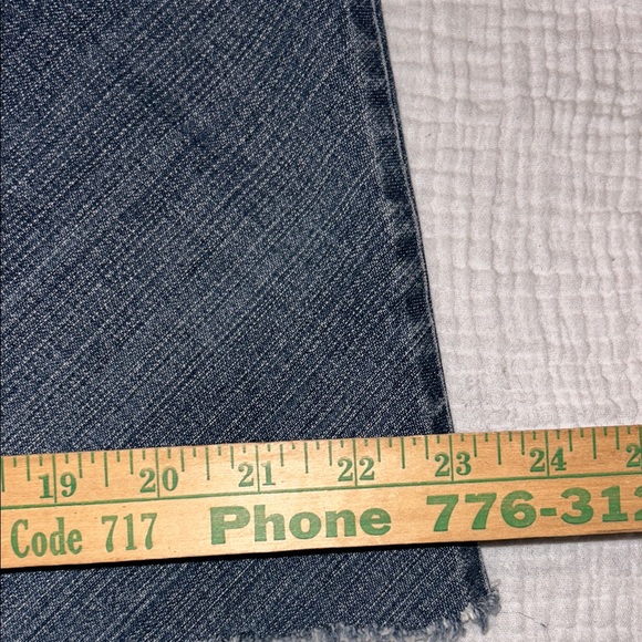 Vintage United Colors Of Benetton Jean Denim Long Skirt Blue Raw Hemline Preppy - Picture 15 of 15